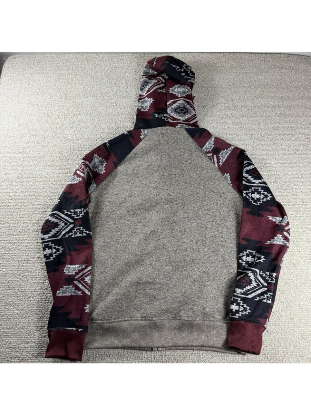 Aeropostale Aztec Full Zip Fleece Hooded Jacket Multicolor Men’s Size Large - Picture 7 of 7